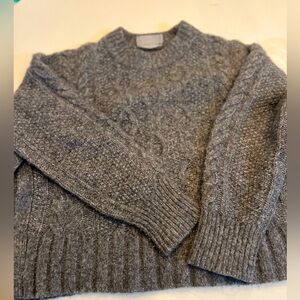 Everlane Grey Cable Sweater